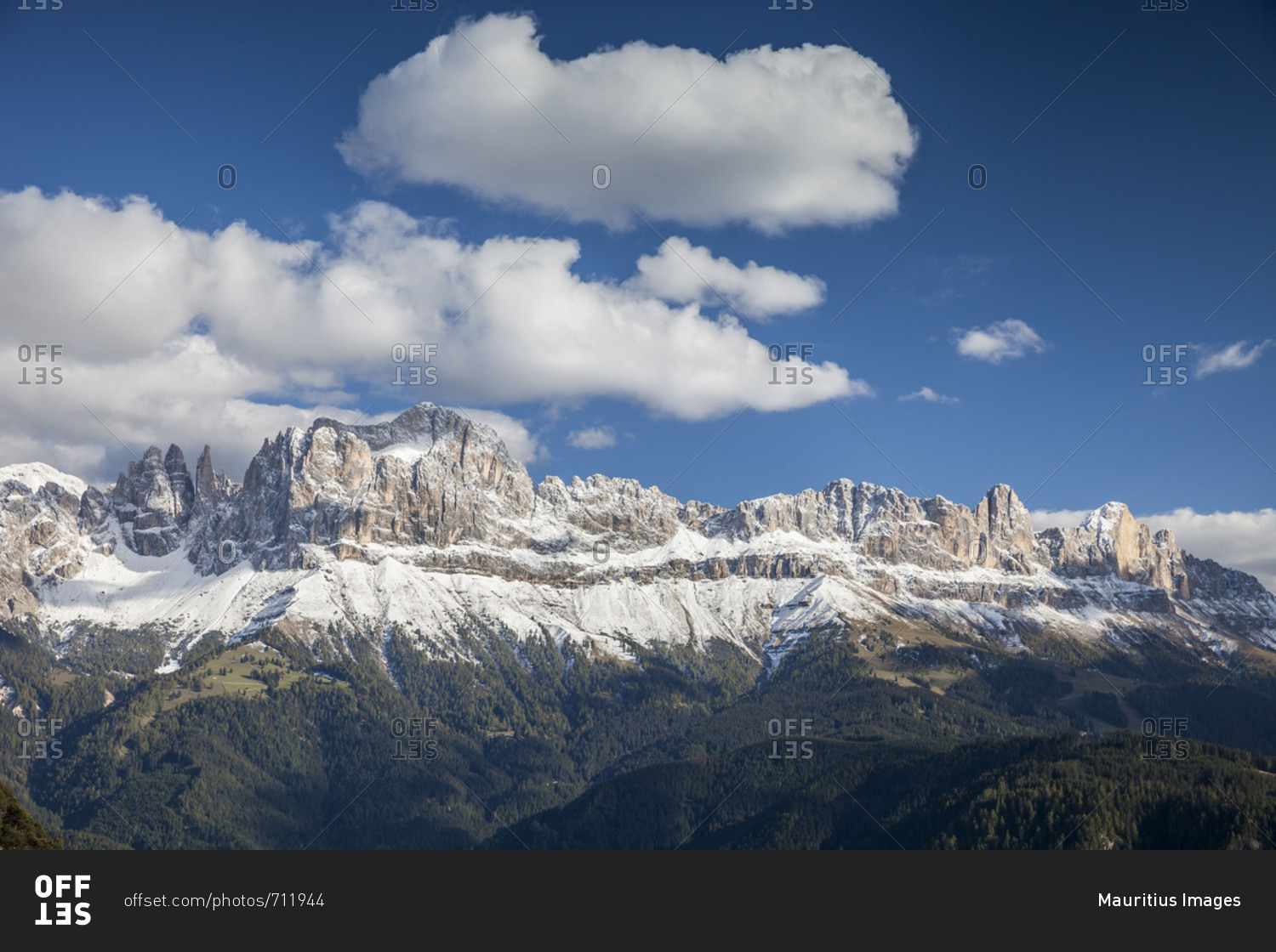 Looking for Rosengarten group (mountain)(3004 m), UNESCO World Heritage, Dolomites, South Tyrol, Italy