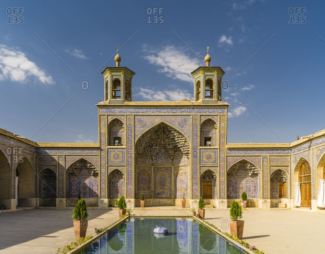 Inner courtyard of the Nasir al-Mulk Mosque / Pink Mosque in Shiraz