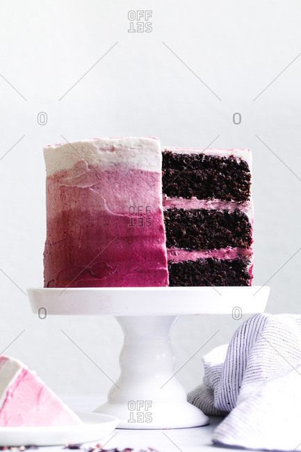 Pink ombre layer cake - Offset