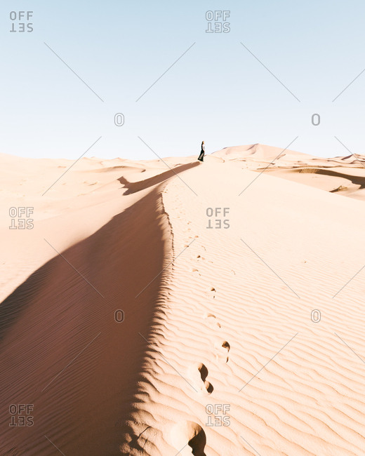 Girl in the Sahara Desert Morocco.