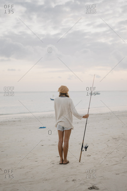 Woman with Fishing Pole