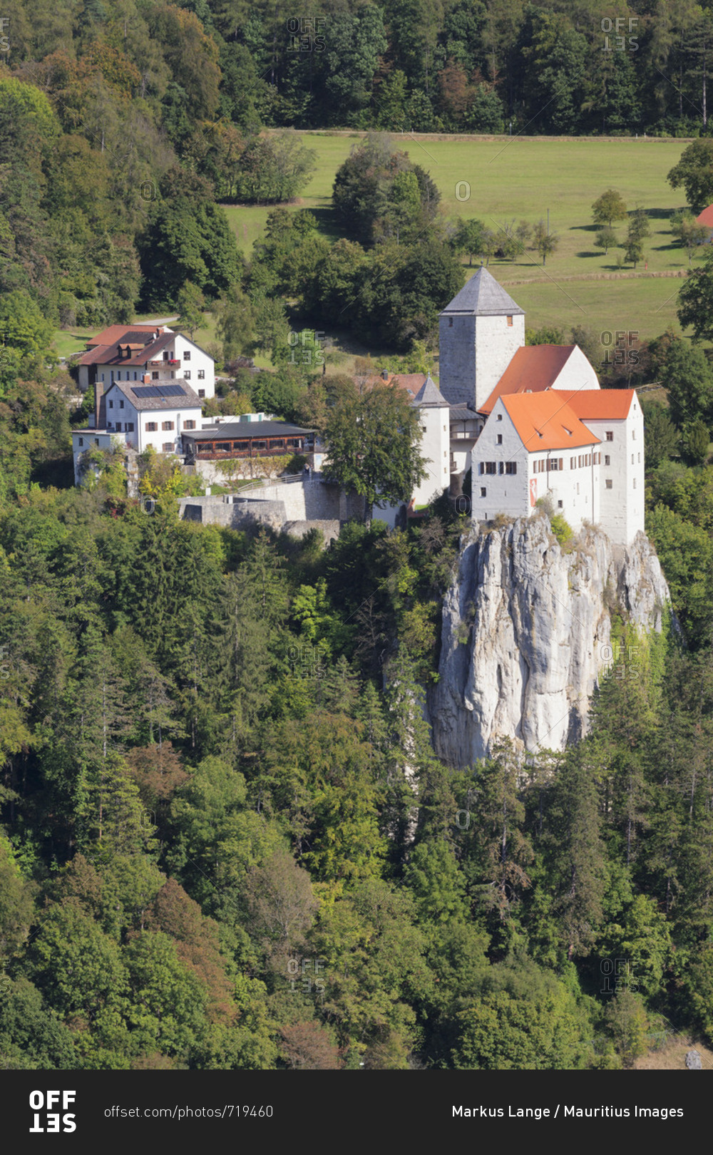 Castle Prunn near Riedenburg, nature reserve Altmuehl valley, Lower ...