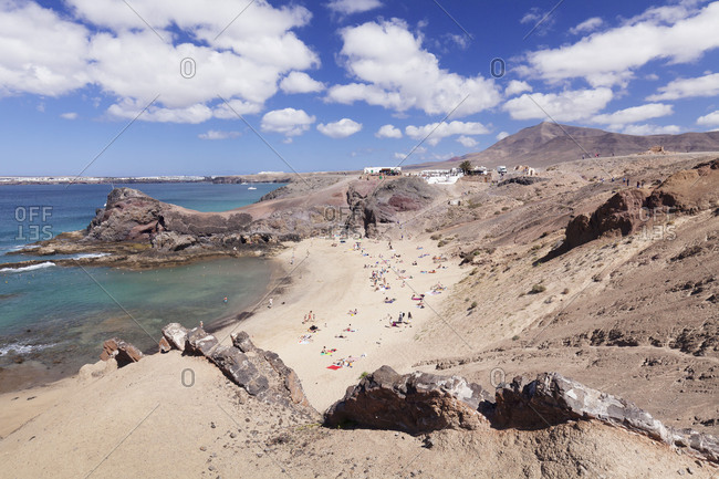 Beach In The Playa Papagayo Near Playa Blanca Lanzarote