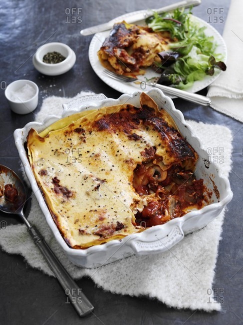 Mushroom lasagne from the Offset Collection