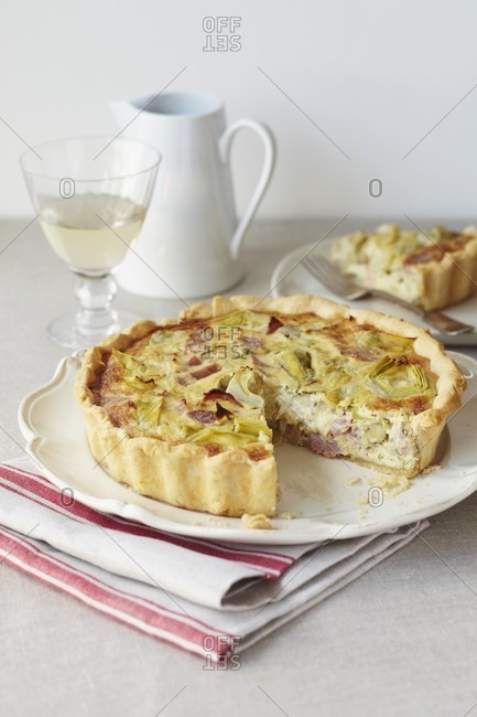 Leek and bacon quiche - Offset