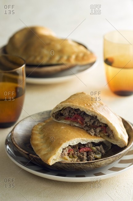 A meat and pepper pasty