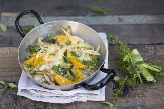 Fennel and orange gratin with Appenzeller cheese