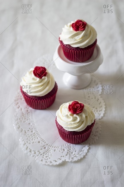 Red Velvet cupcakes for Valentine's Day