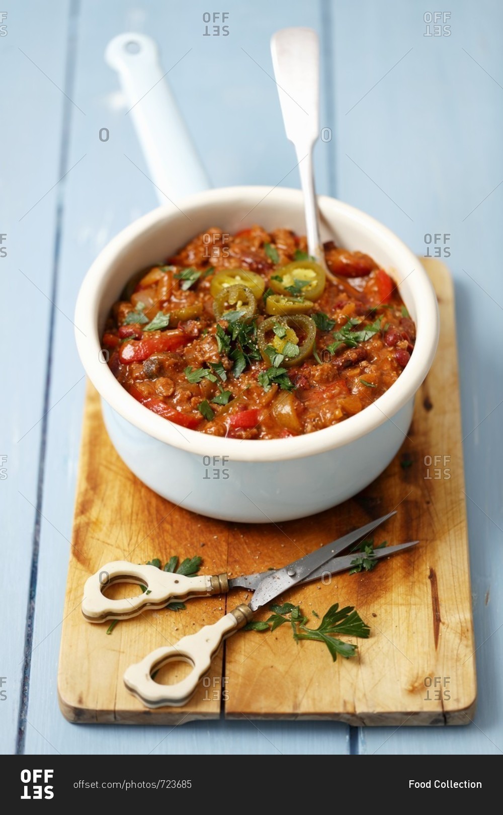 Chilli Con Carne With Jalape O Peppers Stock Photo - OFFSET