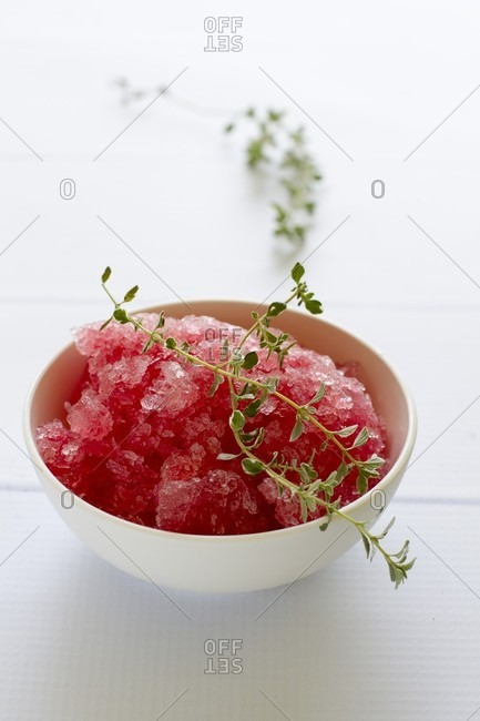 Cranberry granita