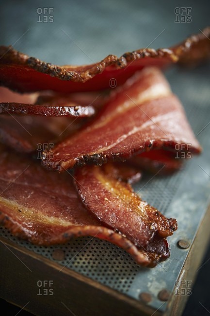 Fried rashers of bacon - Offset