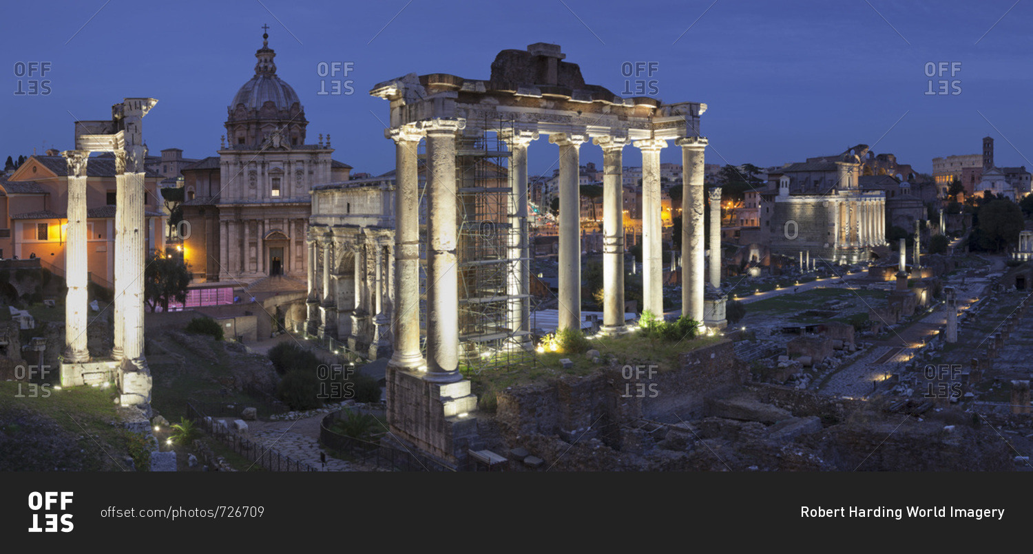 Roman Forum (Foro Romano), Temple of Saturn and Arch of Septimius