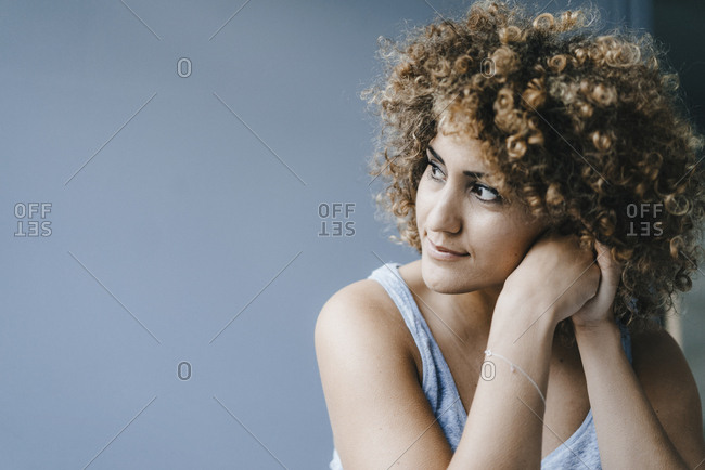 Portrait of a daydreaming woman