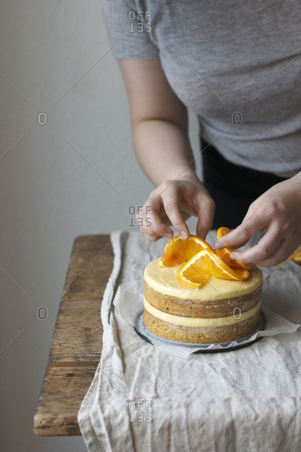 Orange Cake Decorating Photos