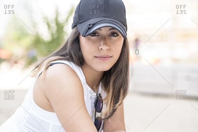 person wearing baseball cap