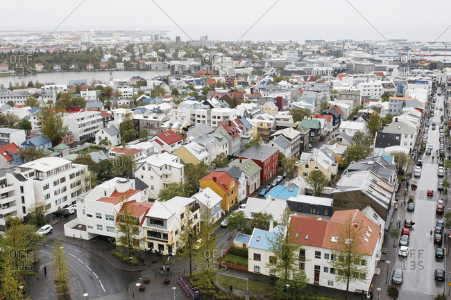 Aerial view of Reykjavik, Iceland