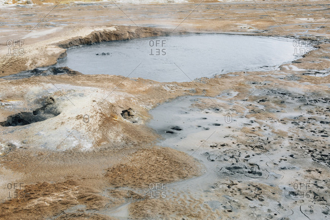 Namafjall geothermal field in Northeast by Lake Myvatn, Iceland