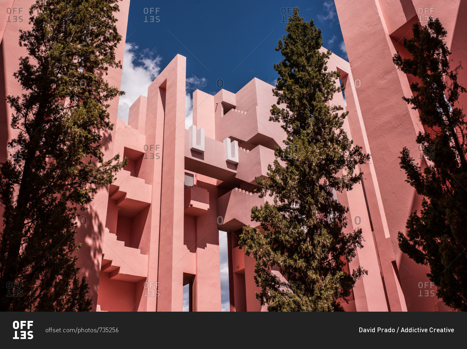 Modern architecture pink building - Offset stock photo -\
OFFSET
