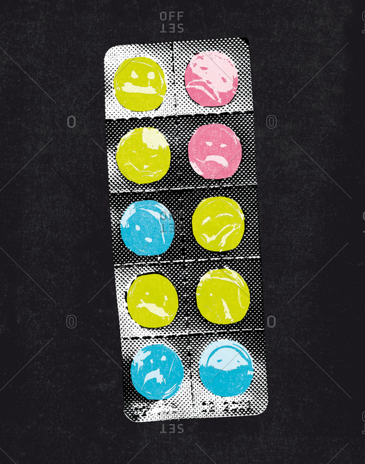 Colorful pill foil