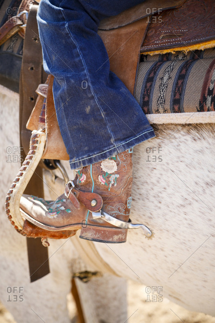 Close-up of cowboy boot - Offset
