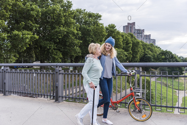 Grandmother and granddaughter spending time together