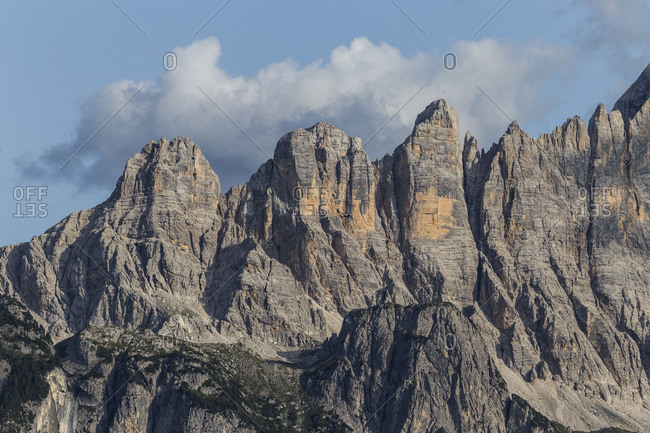 Europe, Italy, Alps, Dolomites, Veneto, Belluno, Colle Santa LuciaCivetta, view from Belvedere