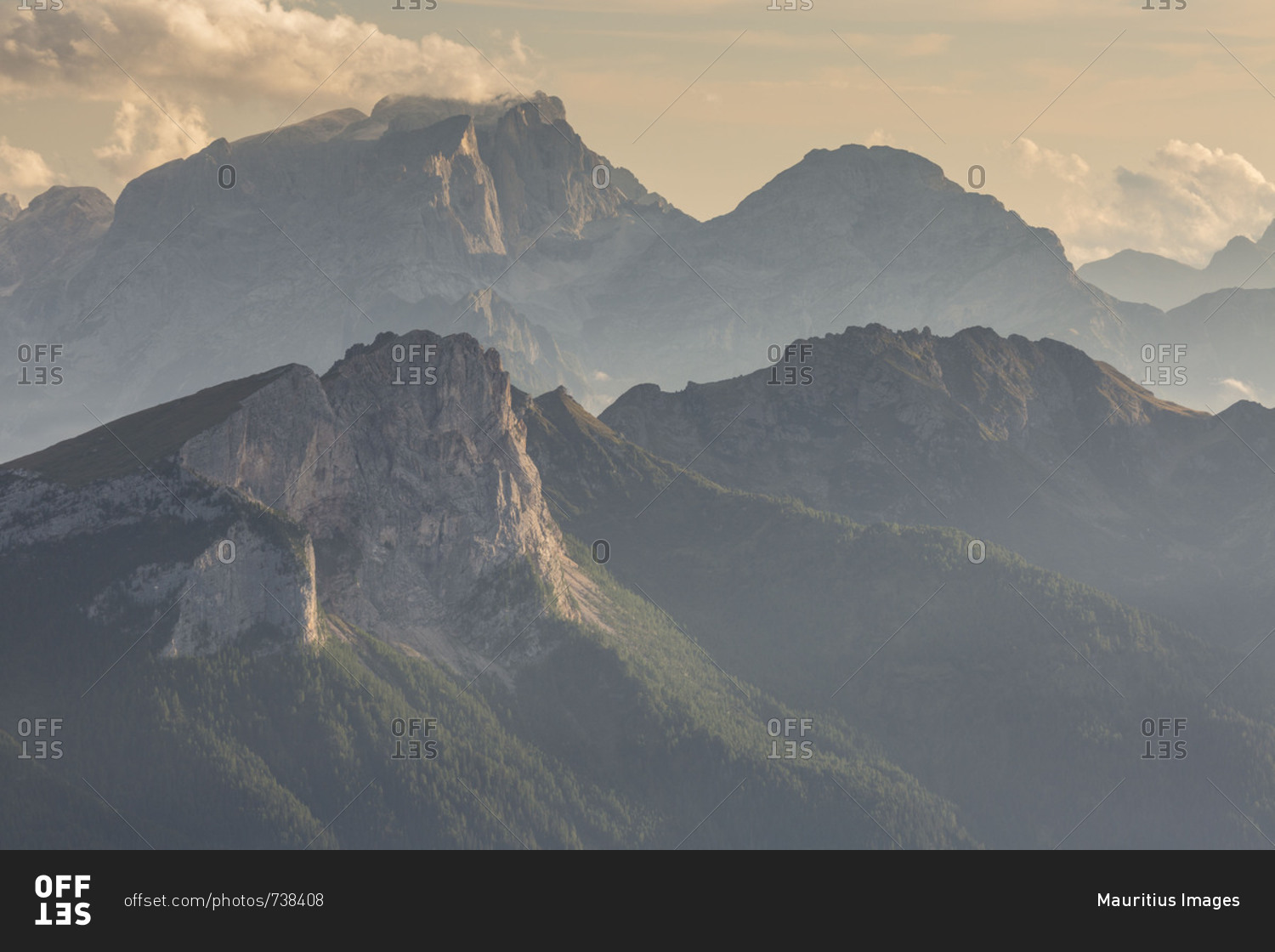 Europe, Italy, Alps, Dolomites, Mountains, View from Rifugio Nuvolau