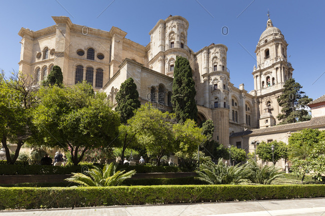 June 10, 2018: Spain- Andalusia- Malaga- Cathedral of Malaga
