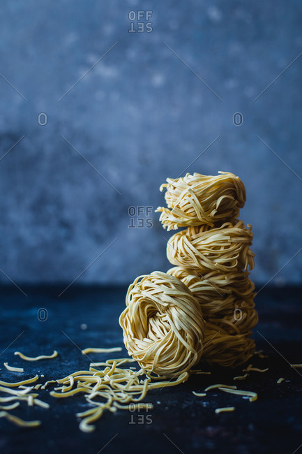 Stack of homemade pasta