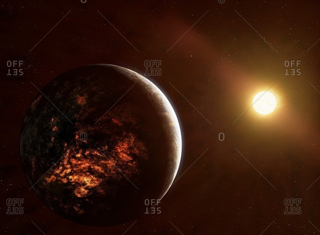 Illustration of the planet 55 Cancri e, also called Janssen