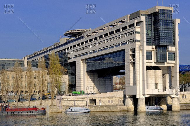 March 27, 2012: France, Ile de France, Paris, 12th district, the Ministry of Economy and Finances on the bank of the Seine