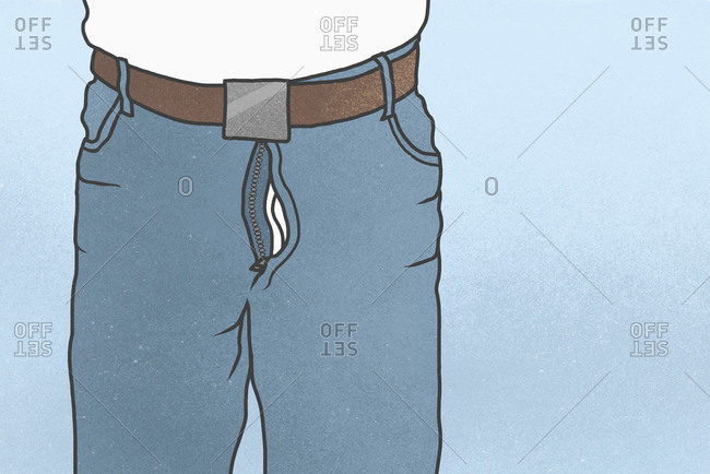 unzipped pants drawing