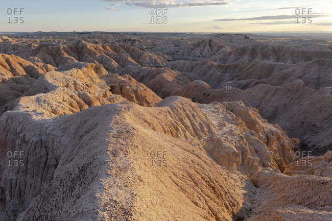 Rock formations of Badlands National Park, South Dakota, USA