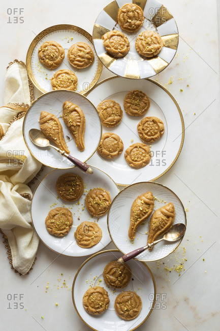 A plate of gluten free and refined sugar free sweet Indian desserts