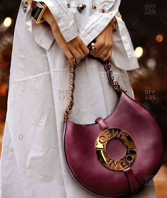 Paris, France - September 21, 2018: Woman carrying designer purse