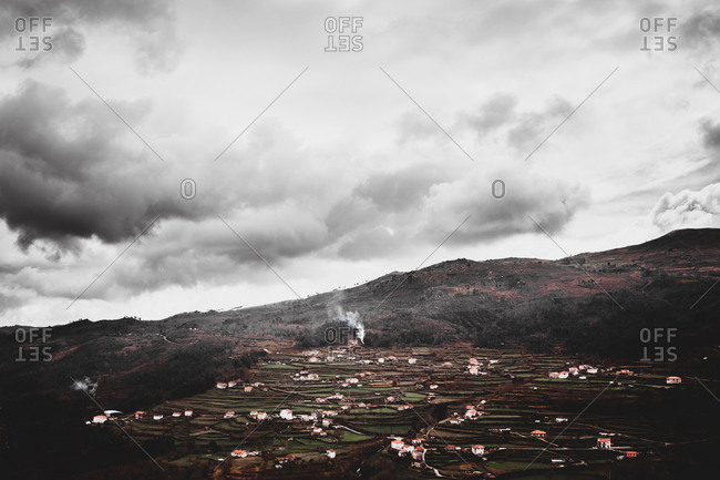 Settlement on hilly terrain