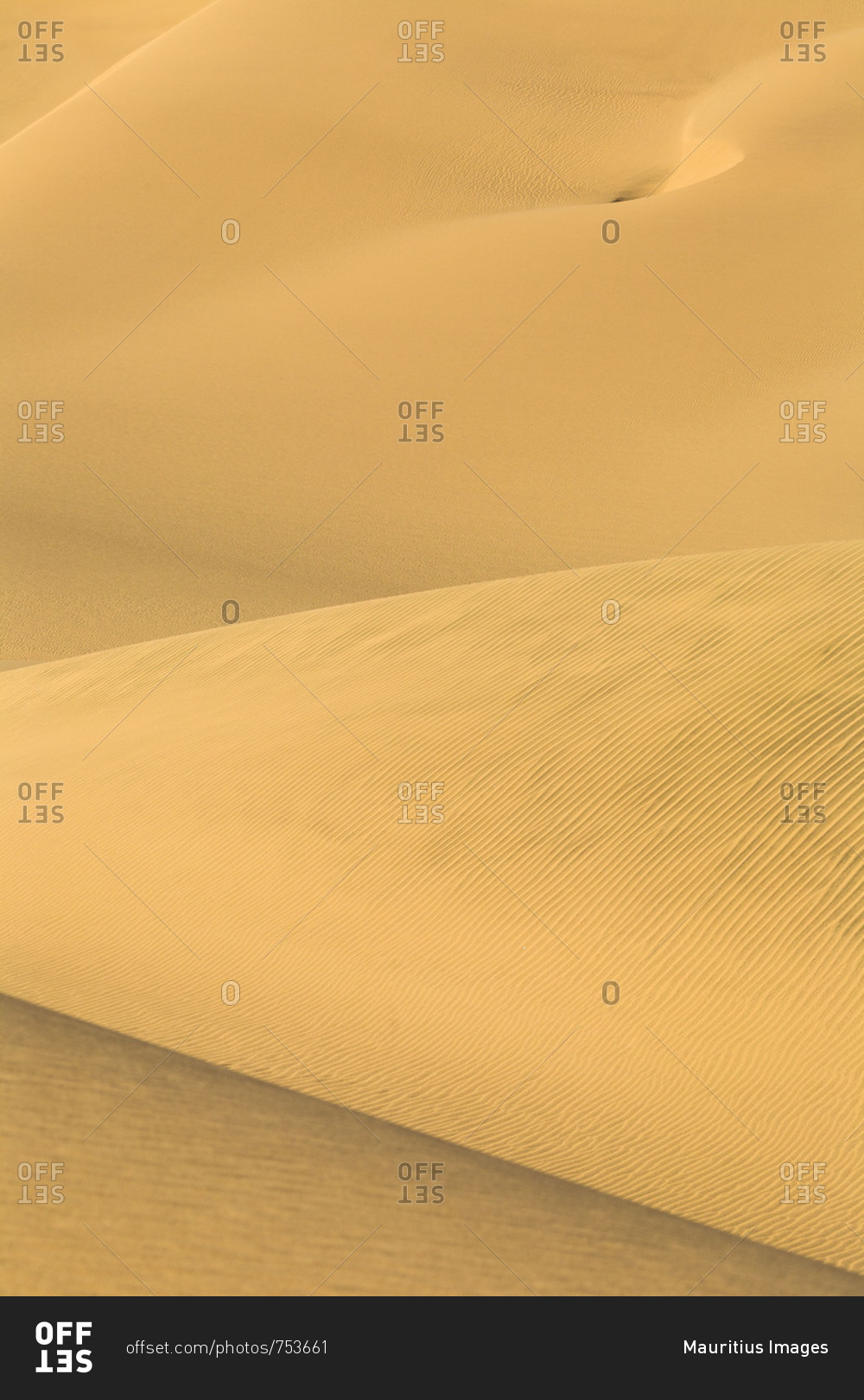 Details and shapes of the sand dunes modeled by wind Walvis Bay Namib Desert Erongo Region Namibia Southern Africa