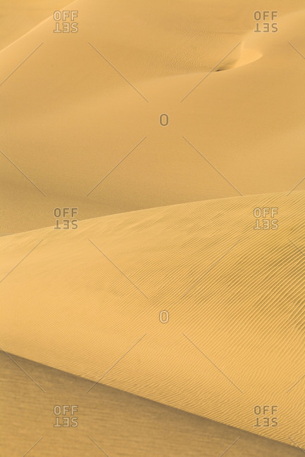 Details and shapes of the sand dunes modeled by wind Walvis Bay Namib Desert Erongo Region Namibia Southern Africa