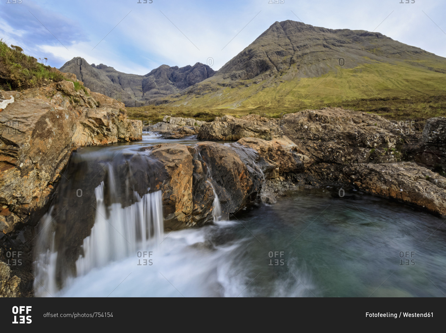 UK- Scotland- Inner Hebrides- Isle of Skye- Glen Brittle- River Brittle- Fairy Pools