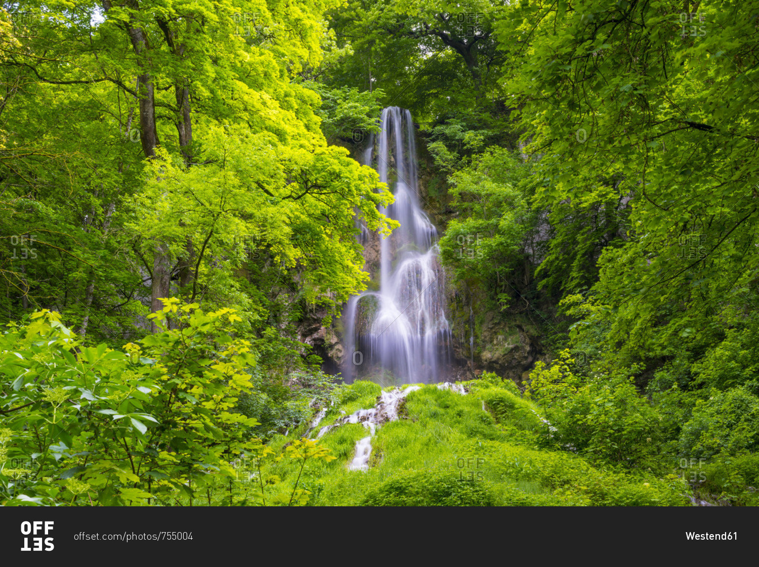 Germany- Bad Urach- Swabian Alb- Urach waterfall