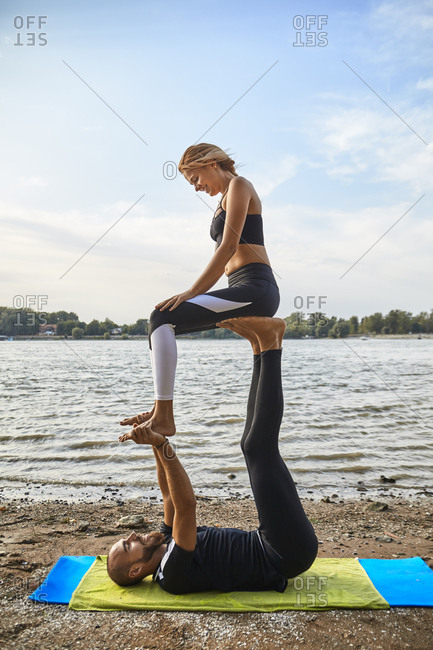 acro yoga stock photos - OFFSET