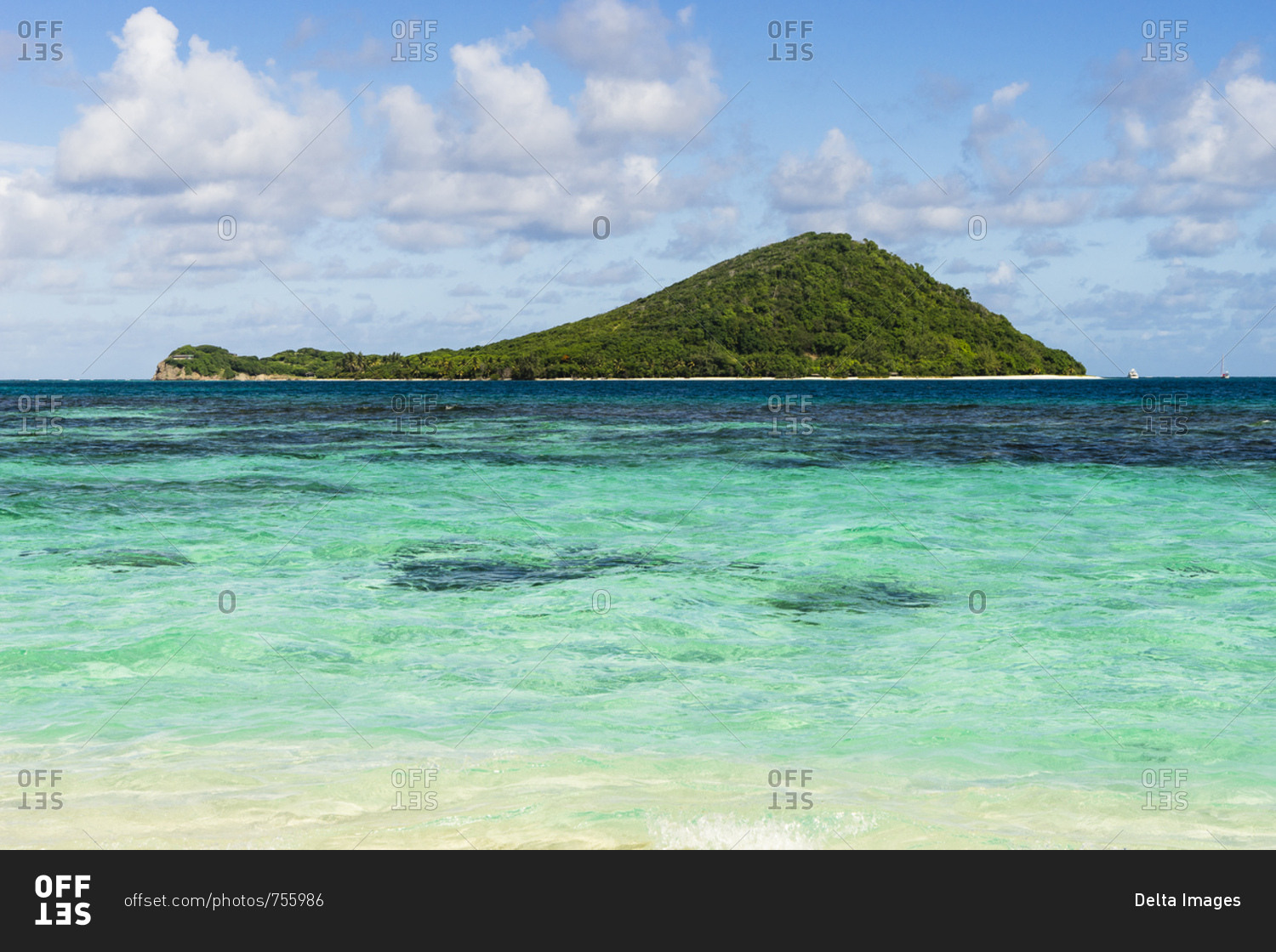 View on the Petit-St-Vincent island, Saint Vincent and the Grenadines, Lesser Antilles, West Indies, Windward Islands, Caribbean, Central America