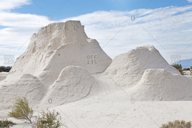 White sand dunes in the Cuatro Cienegas National Reserve called "Parque Los Arenales" and where we find the white dunes of Yesos, Cuatro cienegas, Coahuila State, Mexico