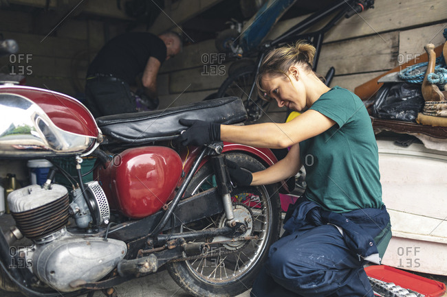 Image result for motorbike in garage