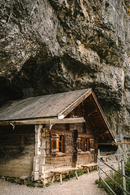 Old Cabin In Mountains Zurich Switzerland Stock Photo Offset