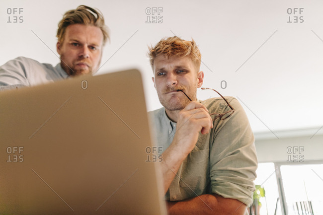 Business partners having a meeting in their new start-up company