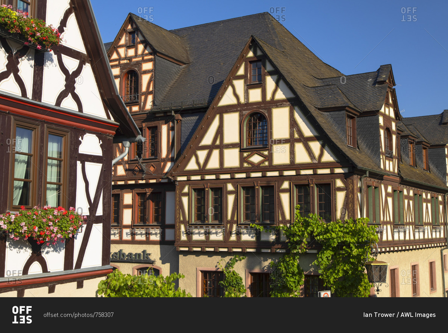 Half-timbered buildings, Oberwesel, Rhineland-Palatinate, Germany