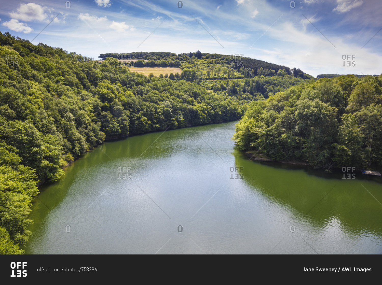 Luxembourg, Upper Sure nature park, Lultzhausen, Sure river