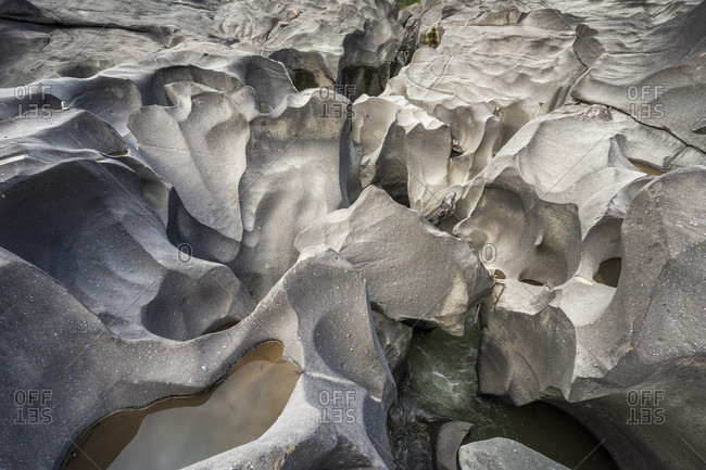 Beautiful landscape with river running among rocks in Vale da Lua Moon