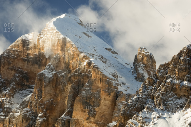 Tofana mount in the winter, Cortina d'Ampezzo, dolomites, Italy, Europe